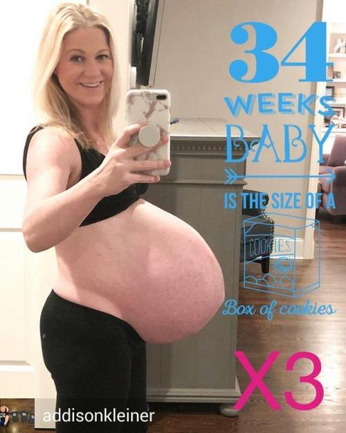 buntin9: @addisonkleiner Big beautiful 34w Triplets belly www.instagram.com/p/BsjgBOfAebJ/?u