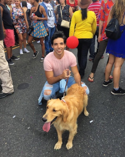 This beautiful girl Made my day today ❤️ I was literally the happiest #goldenretriever #pride #dogs 