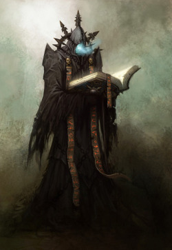 fantasy-art-engine:  Chaos Librarian by Daarken
