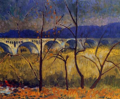 artist-serusier: The Aqueduct, 1905, Paul SerusierMedium: oil,canvas