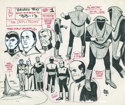 talesfromweirdland:Model sheets by Alex Toth always look like miniature works of art. 