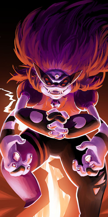 mamath:  WELL this was interesting to paint. See, what I think you need in your life is a terrifying Sugilite. 