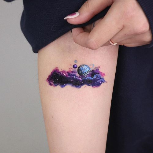 ig: tattooist_sigak cloud;cover up;planets;splatter