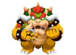 suppermariobroth:Bowser’s animation while screaming “What did you DO to my son?!” from Mario &amp; Luigi: Paper Jam.