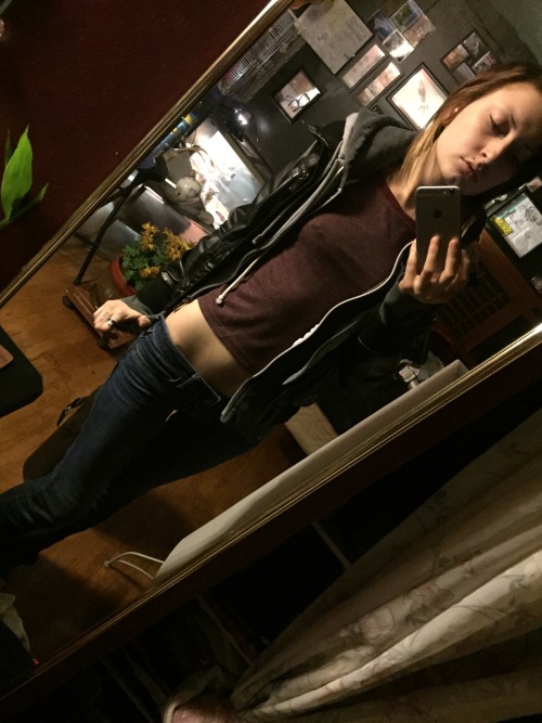 -miranda-ann:  Forever wearing little boys T-shirts that are too small.