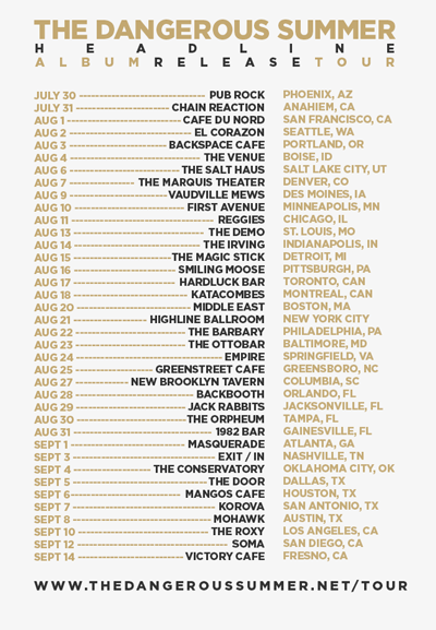 dangerous summer tour dates