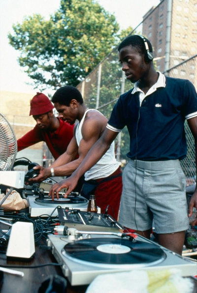prettywigga:Dez, Gman, and Friend Prepare for a Park Jam, 144th and 3rd Ave., The