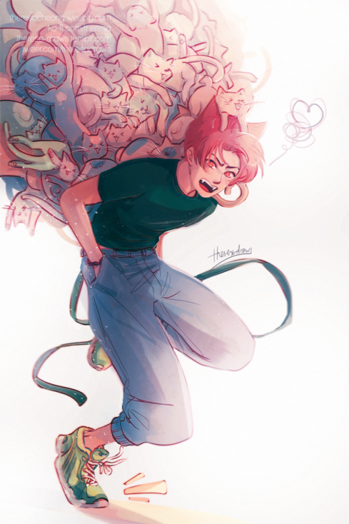 theresa-draws: time to post my mabudachi trio piece for instinct @furubafashionzine!!! it’s be