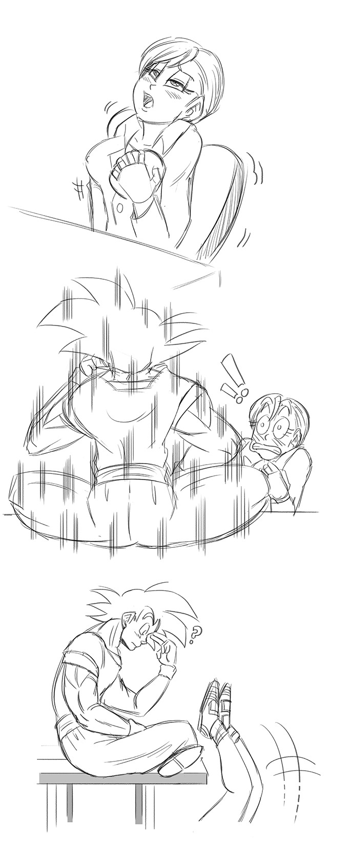   Anonymous said to funsexydragonball: Labcoat Bulma&rsquo;s so stressed. She