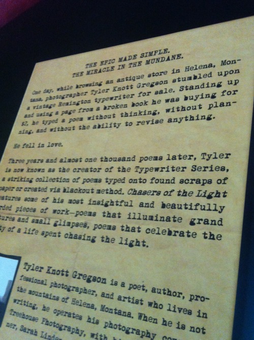 tylerknott:   macrolit:  Chasers of the Light, Tyler Knott Gregson (tylerknott)  I love this :) 