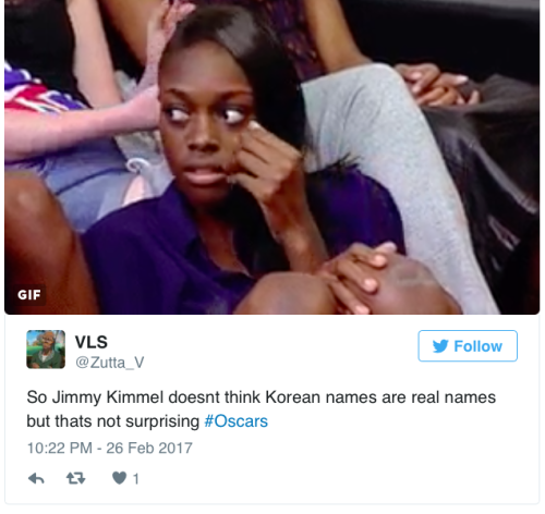 the-movemnt:  People are calling out Jimmy Kimmel for making fun of non-white names at the Oscars follow @the-movemnt 