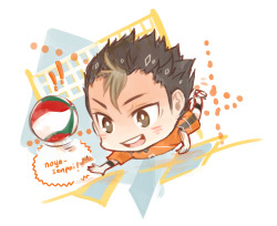 evidae:  Tiny Nishinoya senpai ( ´ ▽ ` )ﾉ~