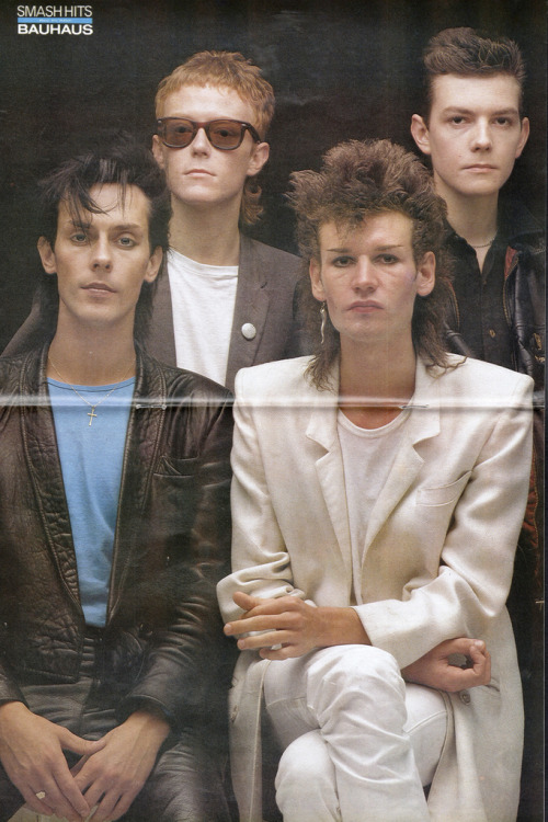 athrobbingmigraine:Bauhaus pinup, Smash Hits (April 28, 1983).From Like Punk Never Happened - a Smas