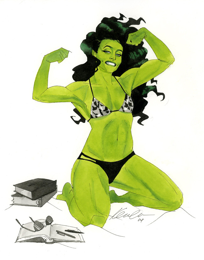 eljackinton:  kevinwada:  She-Hulk * Wizard World Austin 2014 sketch In honor of