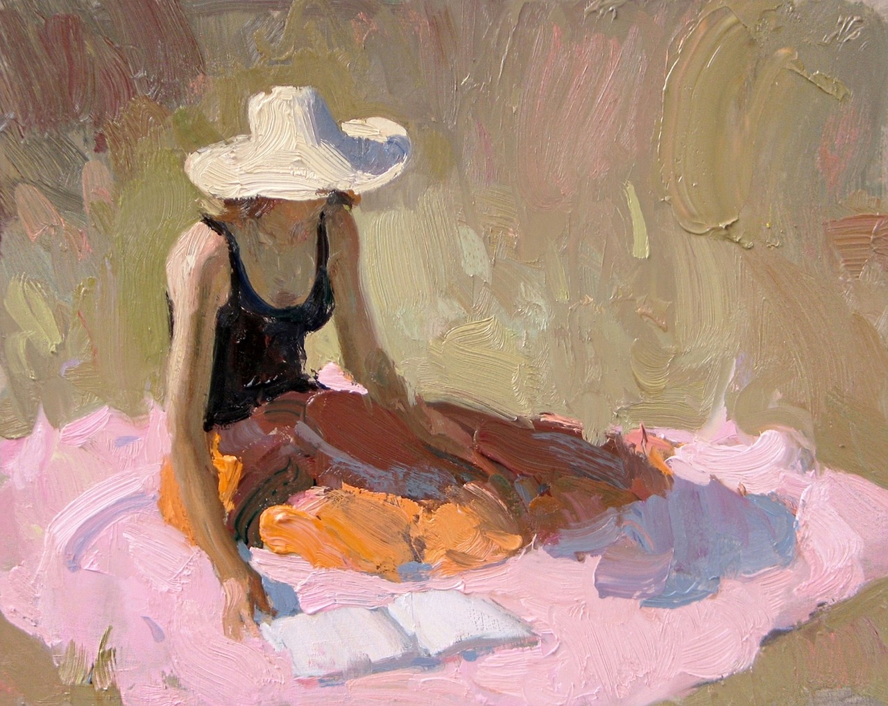 huariqueje:  Sunday Reader   -   Eric Bowman American, b. 1960- Oil on panel