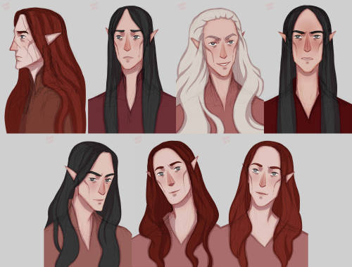 Throwback Thursday with more art comparisons! (early 2019 vs. late 2019-2020)The Fëanturi and Nienna