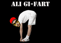 Then weird word association comes up to my mind…Gif-art…Gi-fart…Ali