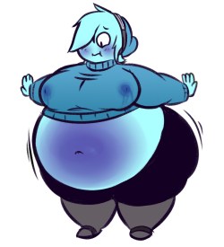 dimmerolls:  a leaky blueberry dimmer. it turned out alright i guess :U note: he doesn’t usually have nips, but I wanted to make him all leaky so I drew him with nips anyway. I’m sorry =3=; 