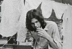 insearchofastory:Nick Drake behind his flat