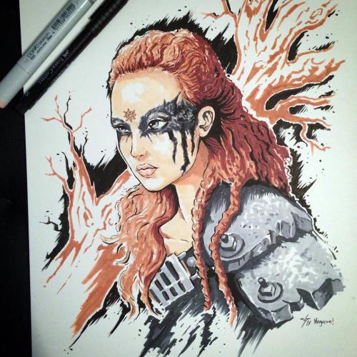 clexa-fanart:  Commander Lexa by ArtByJP (commissioned porn pictures