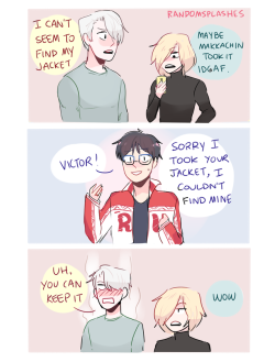 randomsplashes:  randomsplashes: a concept: victor thinks he’s lost his jacket but it turns out his fiance’s been wearing them the whole time   