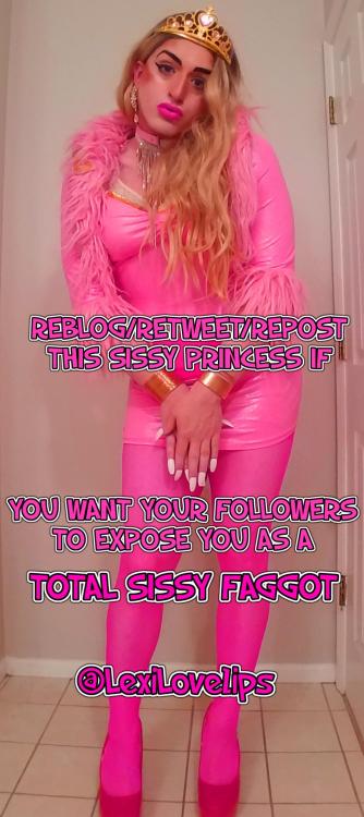 jennigymbunny: Oh my, yes. All of us sissy faggots need to be exposed  Drop you pics at sissygram.co