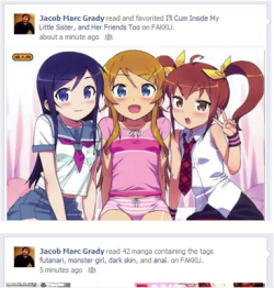 getinthefuckingshinji:  ravelord:  god   i can’t fucking believe someone linked their facebook account to fakku 