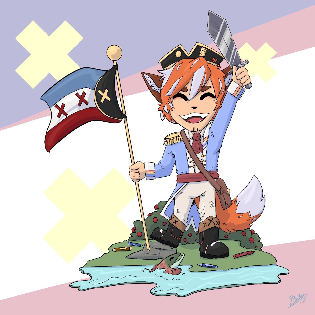 Fundy fanart but I didn't draw the flag
