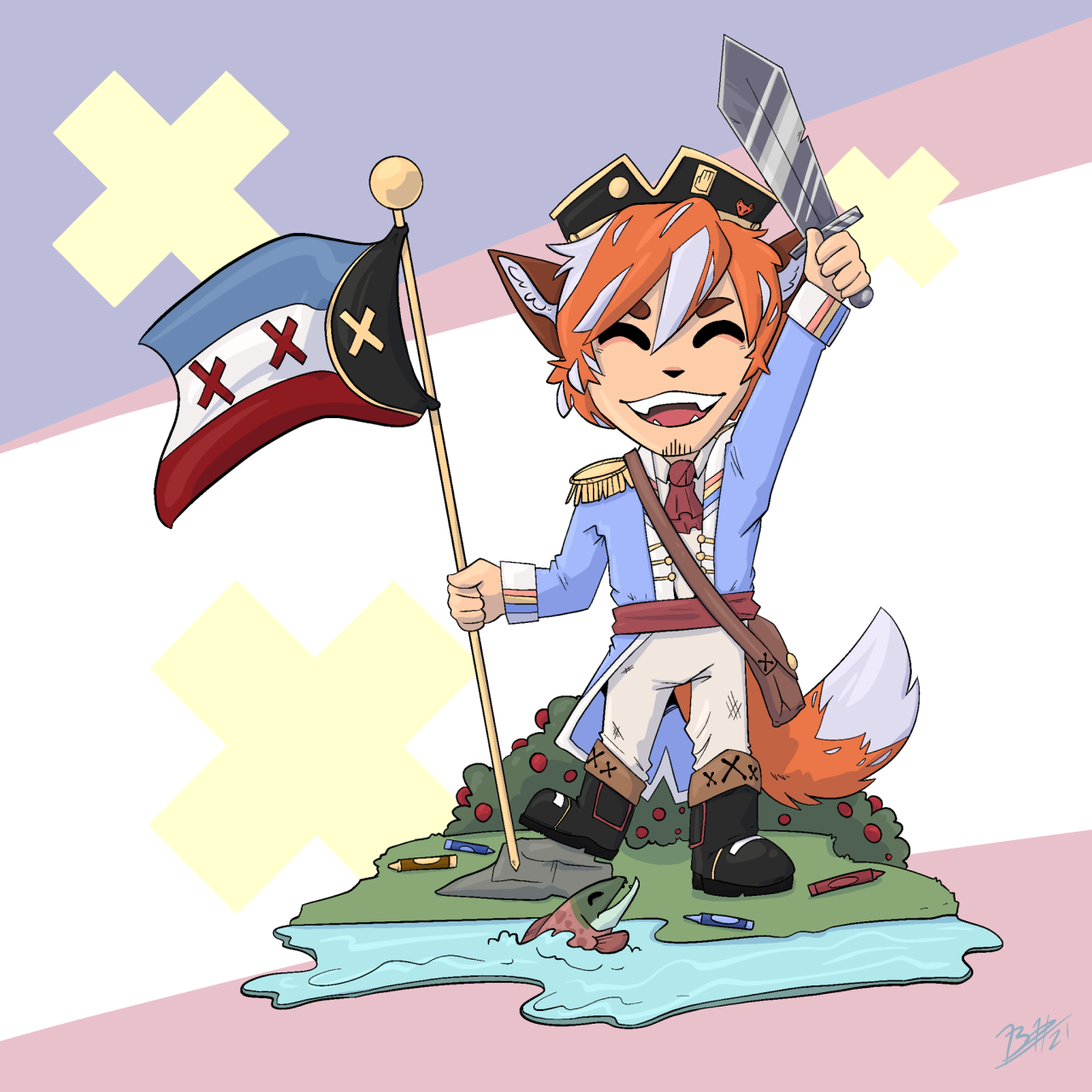 X 上的Stressberry☂︎：「FROM FUNDY RECENT LORE STREAMMMM . . . #fundyfanart # fundy #dsmp #dsmpfanart #mcyttwt #mcytfanart #mcytart #mcyt  #Minecraftfanart #fanart #art #drawing #cheese #fox #dreamsmpfanart  #dreamsmpart #dreamsmp #pride