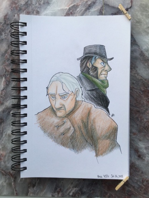 lesmiserablesproject:Book version vs tac version of these dudes.I’m really proud that colm looks lik