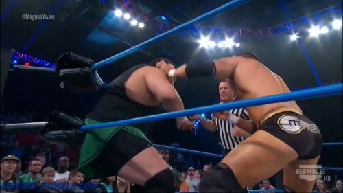 wweass:  WWEass Caps - TNA Impact: 03/20/14 Part: 2 TNA Tag Champs, The Bro Mans successfully retained their gold in a triple threat tag team match. Both Jessie Godderz and Robbie E looked insanely hot as usual defending their gold. Their manager, DJ