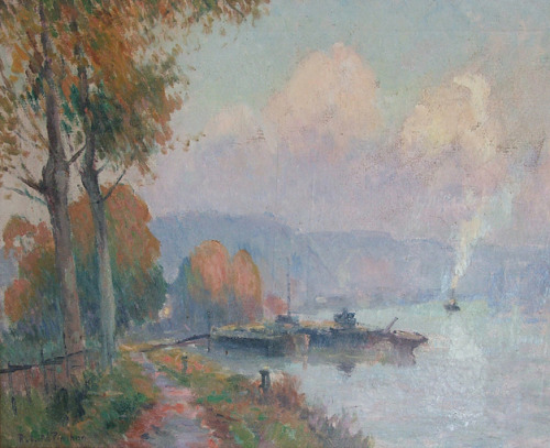 La Seine à Croisset  -  Robert Antonie Pinchon  ImpressionismL'Ecole de Rouen