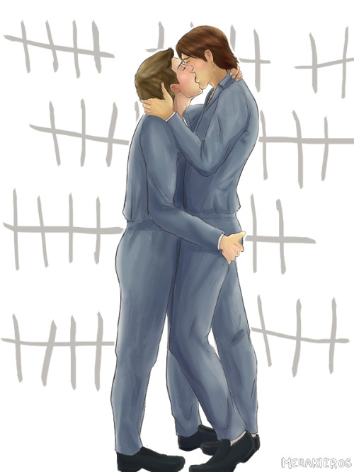 merakieros: ART GIVEAWAY THIRD WINNER 12/17/2016 @angiepangiepanic​ She wanted Sam and Dean kissing 