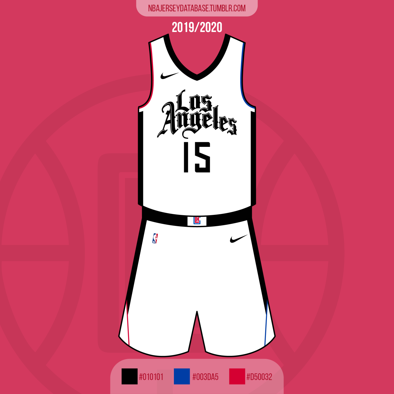NBA Jersey Database, Los Angeles Clippers City Jersey 2017-2018