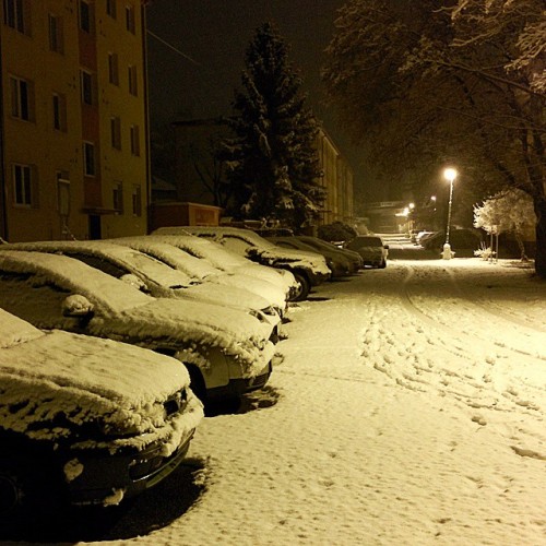 Zima na #Myjava #DolnaStvrt #snow #night #winter