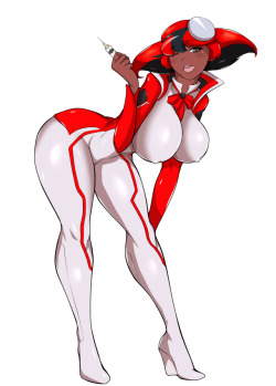 udsmut:  I apologize for the lack of updates. Been working on a few things in prep for October, plus I’m in the process of moving.Though I made time to finish some fan art of @thebootydoc‘s super sexy nurse, Karinth Tivente. Had a blast drawing her