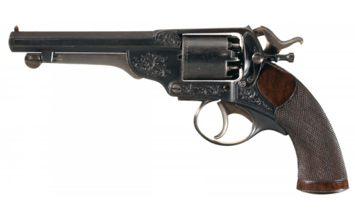Engraved London Armory production Kerr percussion single action revolver, mid 19th century.