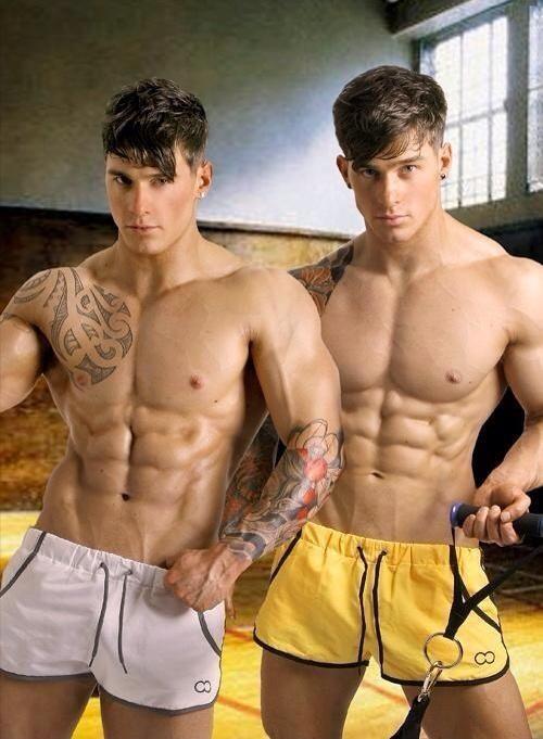 scottwood25:  The totally awesome and totally hot Harrison twins (Lewis and Owen)