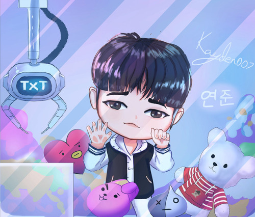  Finally finished my fanart of #YEONJUN <3 <3 Can’t wait for the next member to be annou