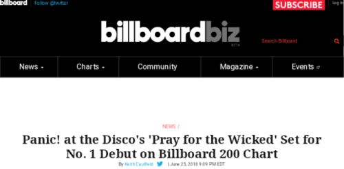 Pray for the Wicked is expected to top the Billboard 200 chart with 165k SPS.