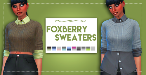  Foxberry Sweaters The only thing that seems to bring me joy atm is making custom content lol, so in
