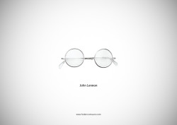 digbicks:  Throughout history and popular culture, we have come to associate specific looks and styles with certain people. One example of such trademarks is eyewear.  In a personal project entitled Famous Eyeglasses, freelance web designer Federico Mauro