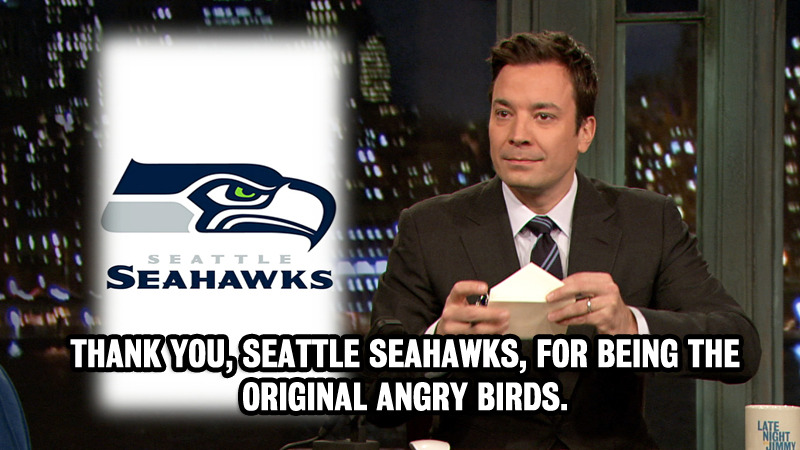 latenightjimmy:  Thank You Notes: Seattle Seahawks