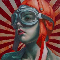 beautifulbizarremagazine:  “Like the Wind” [Oil on linen, 91 x 91cm] by Beautiful Bizarre Magazine Art Prize Finalist Artist Kathrin Longhurst .See all the Finalists &amp; learn more about the Prize on beautifulbizarre.net....#beautifulbizarremagazine