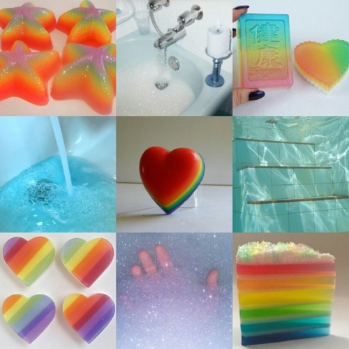 Rainbow soap + water moodboard for anonymous Requests open!