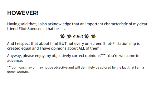 thesaintofnevergettingitright:Did anyone ask for my extremely strong opinions about Eliot Spencer’s 