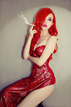 geekdude13:  jaynelovesdick:  cosplayhotties:  Why don’t you do right (Jessica Rabbit) by *Helen-Stifler  JayneTrained™ girls leave lipstick stain on everything they suck  http://geekdude13.tumblr.com/ 