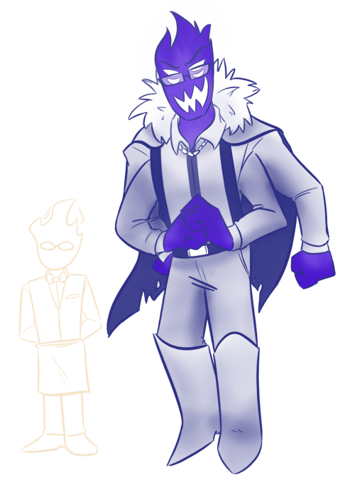 somekangarookid:Indigo - Fusion of Grillblue and Violetby (With regular Grillby to scale?)yeah idunn