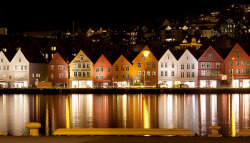 yeswhitenights:  Bergen by night by KronaPhoto on Flickr.