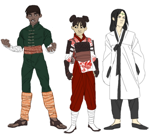 ryouryou:cont of more racially diverse naruto headcanon:hyuuga clan is more korean w/chinese influen